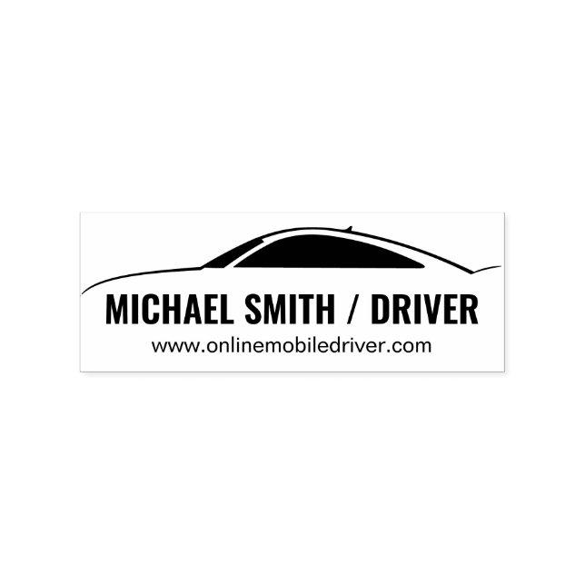 Driver repair auto service rent car rubber stamp (Imprint)