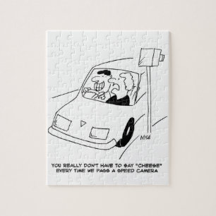 Driver Says Cheese When Passing a Speed Camera Jigsaw Puzzle