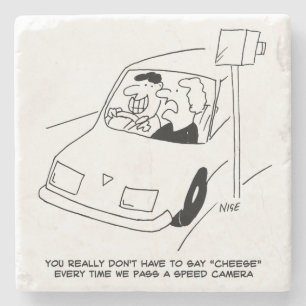 Driver Says Cheese When Passing a Speed Camera Tri Stone Coaster