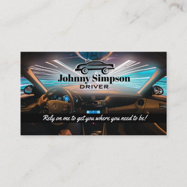 Driver Taxi Business Cards (Front)