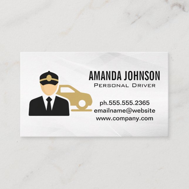Driver Transportation | Chauffeur  Business Card (Front)