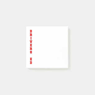 Drivers Ed Post-it Notes