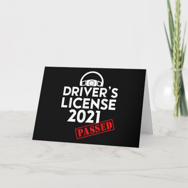 Driver's License 2021 Passed Gifts For First Time Invitation (Front)
