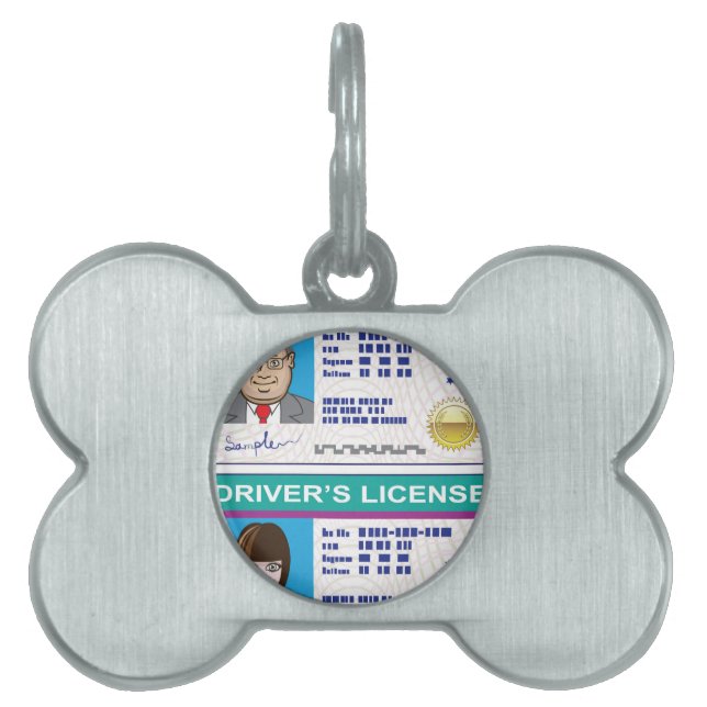 Driver's License Pet Name Tag (Front)