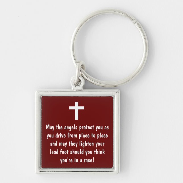 Driver's Prayer Blessing Keychain (Front)