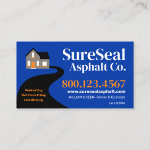 Driveway Sealing - Asphalt Repair & Maintenance Business Card
