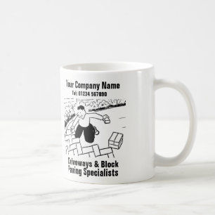 Driveways and block paving Cartoon. Coffee Mug