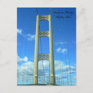 Driving Across the Mackinac Bridge Postcard