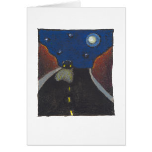 Driving at night fun unique art landscape drawing