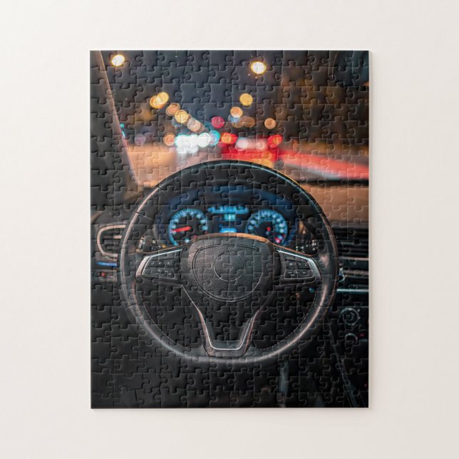 Driving car jigsaw puzzle (Vertical)