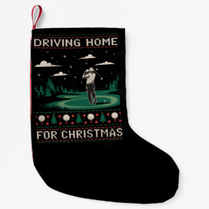 Driving Home For Christmas Golf Funny Ugly Xmas  Small Christmas Stocking