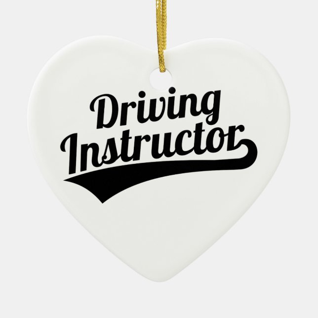 Driving instructor ceramic tree decoration (Front)