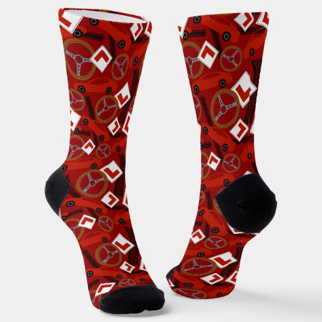 Driving Instructor Drivers Ed Novelty Socks (Angled)