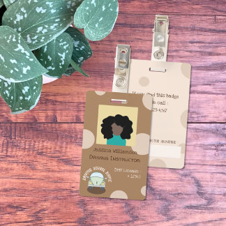Driving Instructor Vertical Photo ID Badge