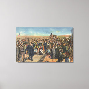 Driving Last Spike - Railroad Track Canvas Print