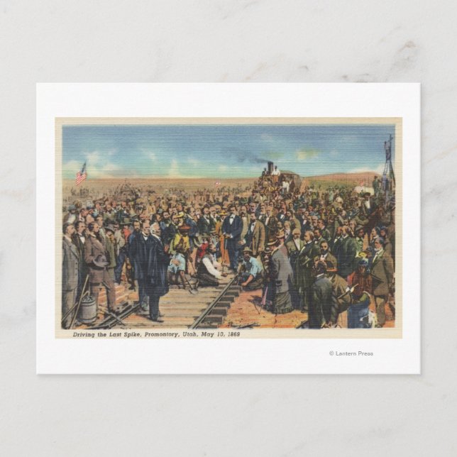 Driving Last Spike - Railroad Track Postcard (Front)