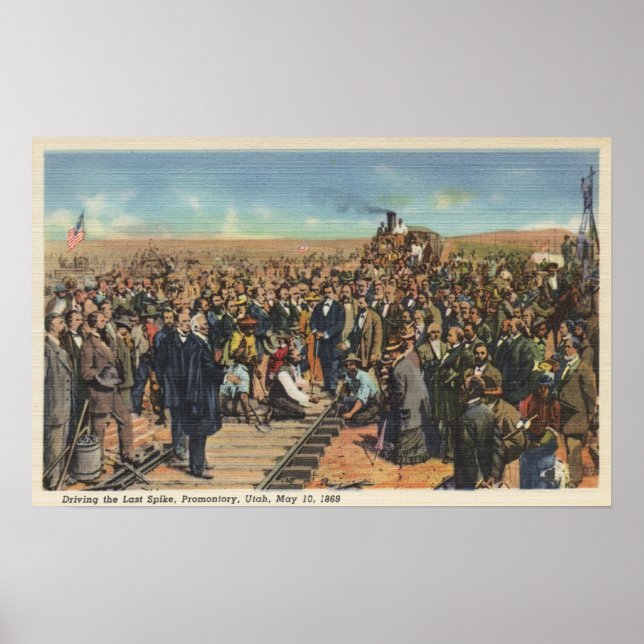 Driving Last Spike - Railroad Track Poster (Front)