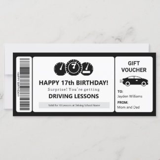 Driving Lessons Voucher Template Gift Certificate