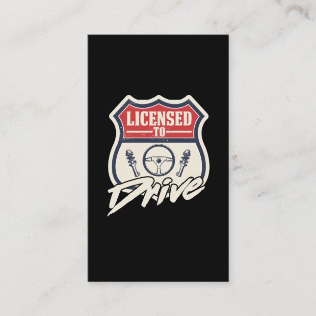 Driving License Exam passed New Driver Business Card (Front)