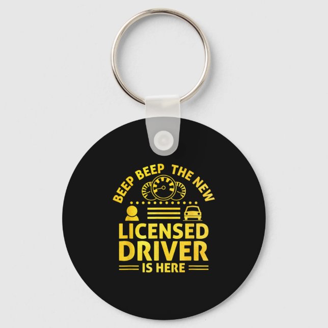 Driving License Ped New Driver Permit Driving Scho Key Ring (Front)