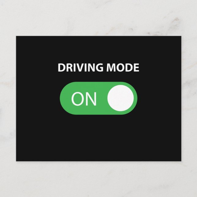 Driving Mode On 16 Year Old Driver Postcard (Front)