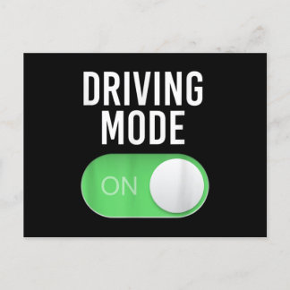 Driving Mode On 16 Year Old New Driver Funny Birth Announcement Postcard