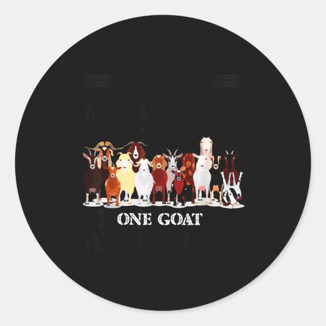 Driving my husband crazy one goat time classic round sticker (Front)
