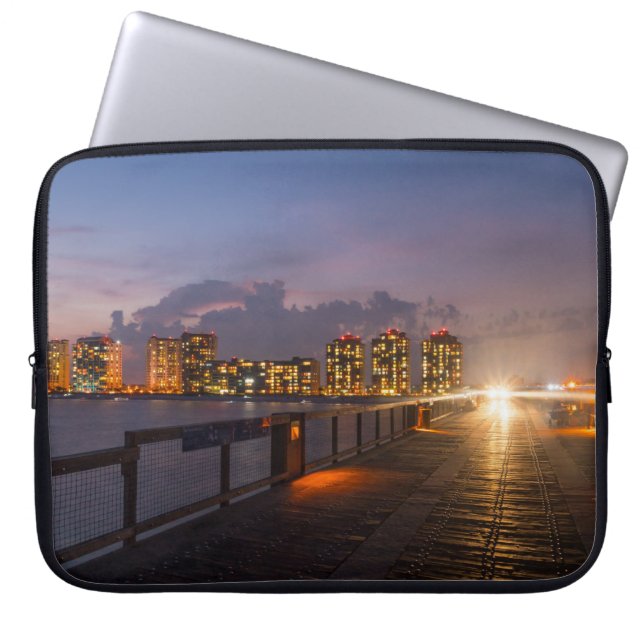 Driving On Navarre Beach Pier Laptop Sleeve (Front)