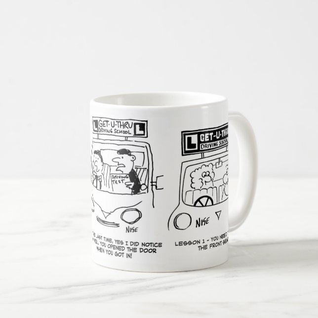 Driving School. 3 Driving School Cartoons. Coffee Mug (Front Right)