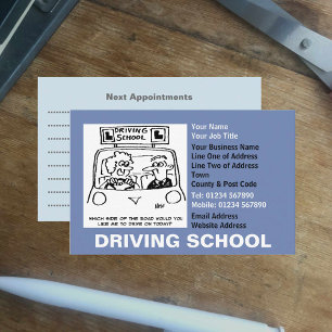 Driving School Appointments Business Card