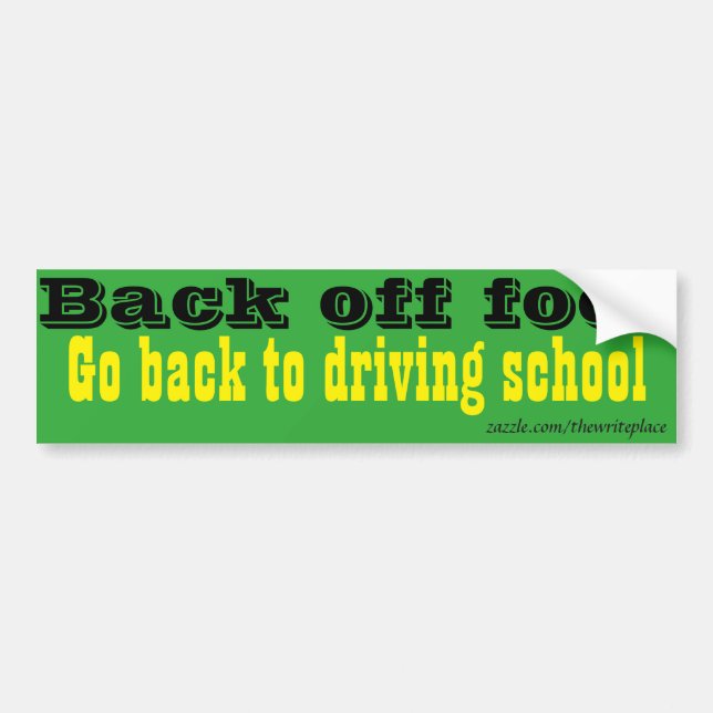 Driving school bumper sticker (Front)