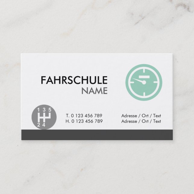 driving school business card (Front)
