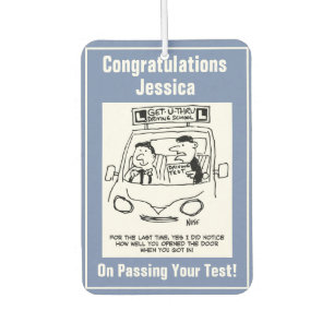 Driving School. Examiner Noticed Door Entry Car Air Freshener