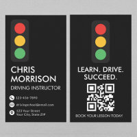Driving School Instructor Modern Black