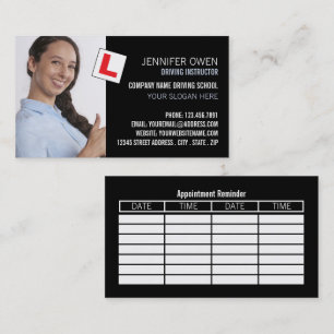 Driving School/Instructor Photo Appointment Business Card