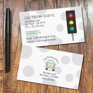 Driving School Standard Double-Sided Business Card