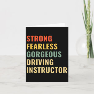 Driving School Teacher Driving Instructor Card