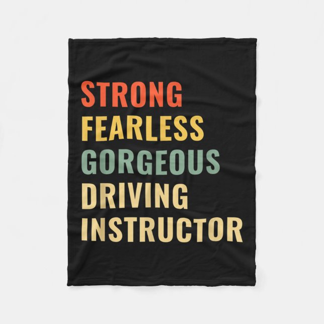 Driving School Teacher Driving Instructor  Fleece Blanket (Front)