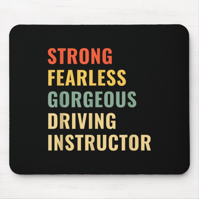 Driving School Teacher Driving Instructor  Mouse Mat (Front)