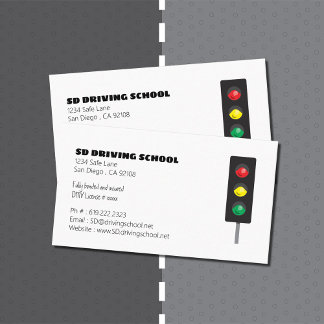 Driving School | Traffic Light Business Cards