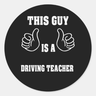 Driving Teacher Classic Round Sticker