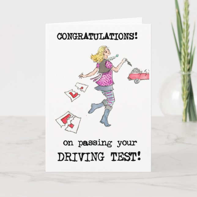 Driving Test Congratulations Card (Front)