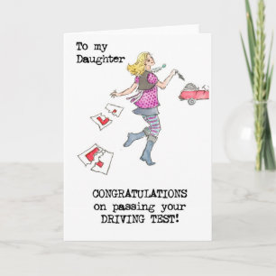 Driving Test Congratulations Card for Daughter