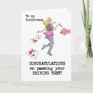 Driving Test Congratulations Card for Girlfriend
