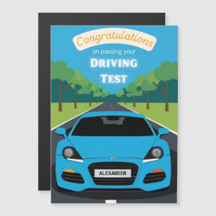 Driving Test Congratulations Magnetic Card