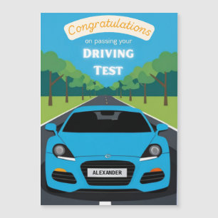 Driving Test Passed Congratulations Magnetic Card
