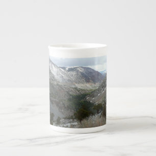 Driving Through the Snowy Sierra Nevada Mountains Bone China Mug