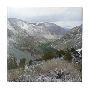 Driving Through the Snowy Sierra Nevada Mountains Tile
