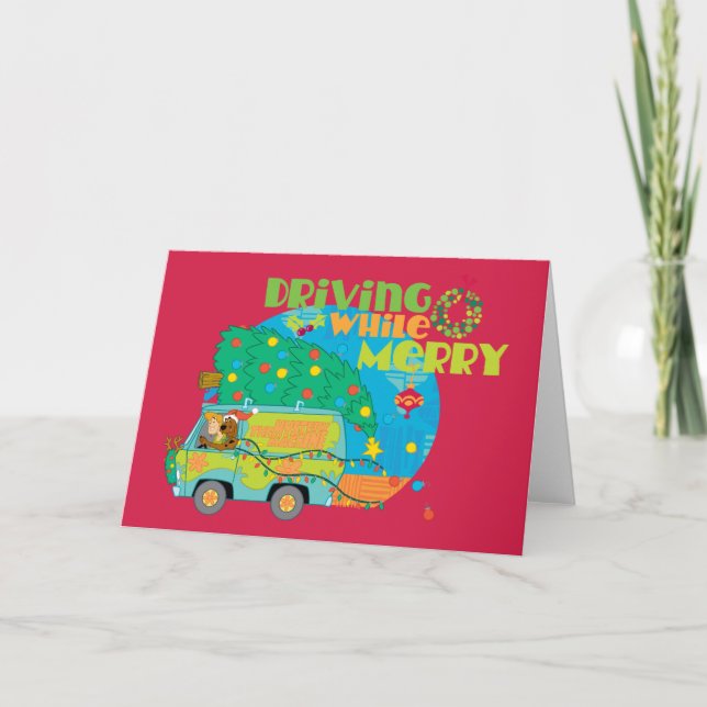 Driving While Merry 2 Holiday Card (Front)