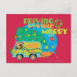 Driving While Merry 2 Holiday Postcard